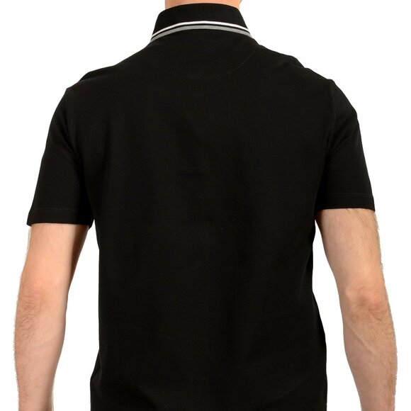 Versace Men's Black Logo Embroidery Short Sleeve Polo Shirt US 2XL IT 56 - Picture 3 of 6